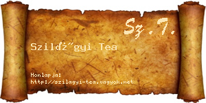 Szilágyi Tea névjegykártya